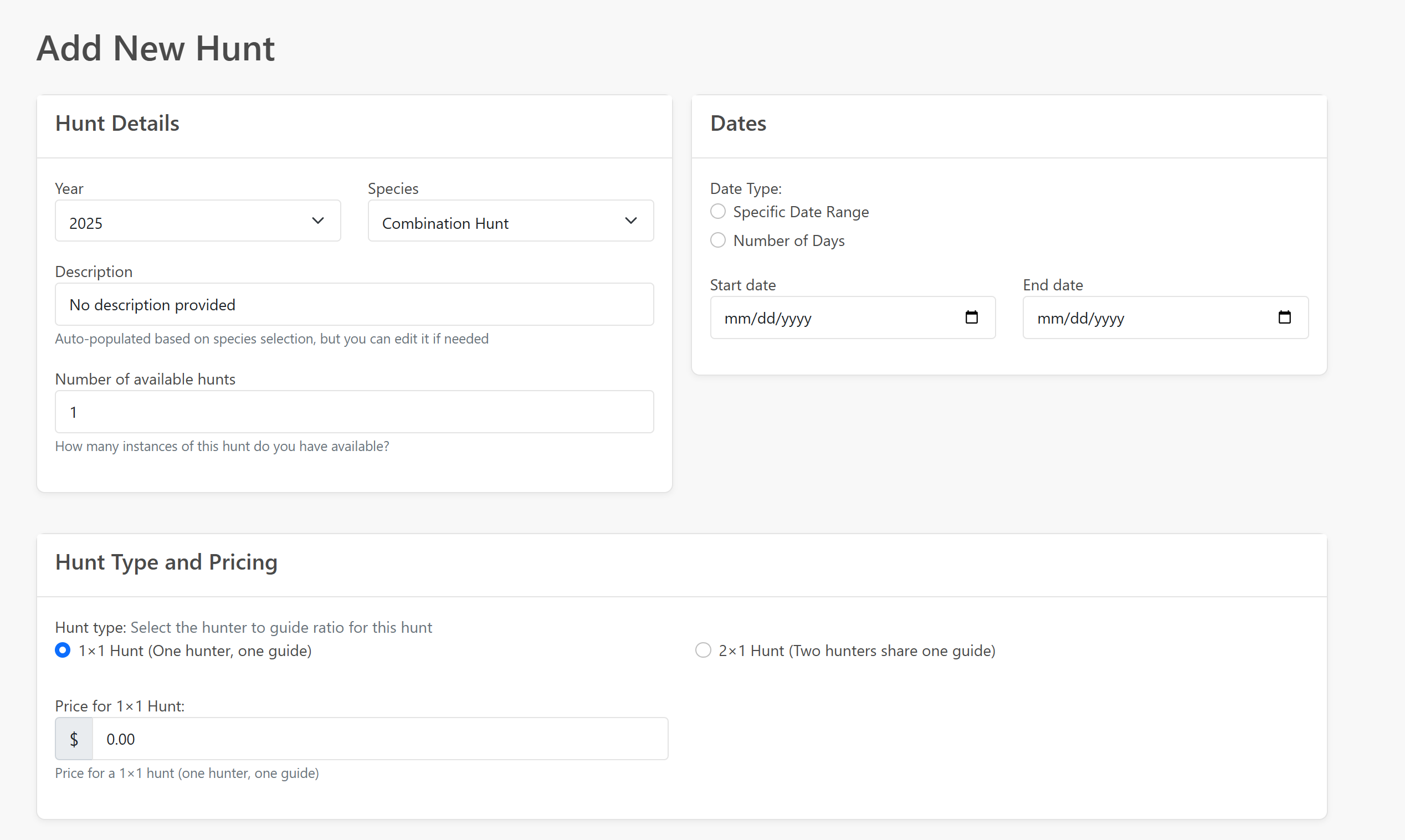 Create Hunts